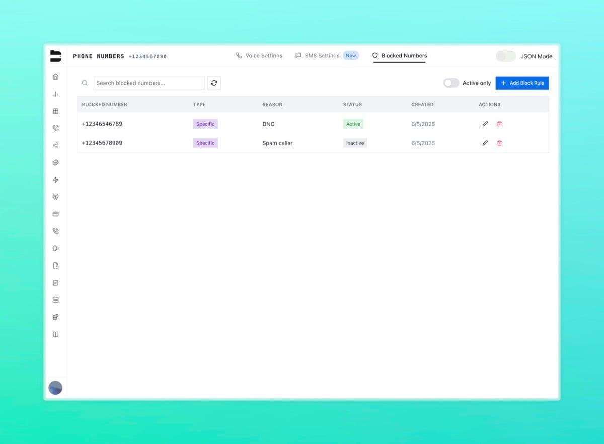 Block Inbound Callers — screenshot 1