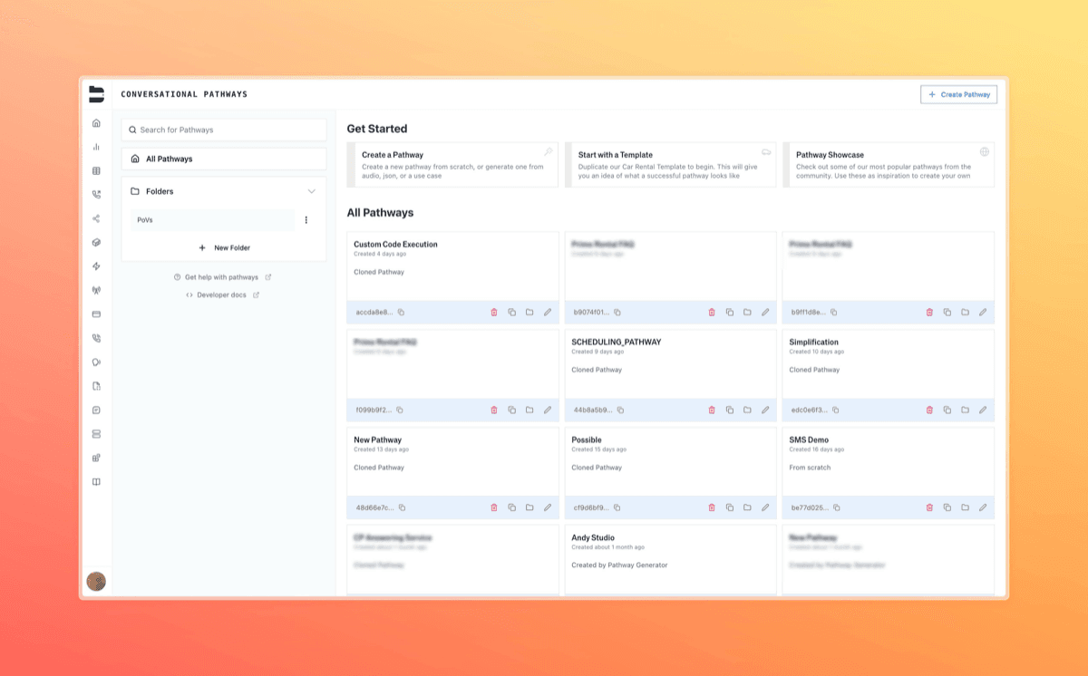Pathway interface, call management, and voice improvements — screenshot 1