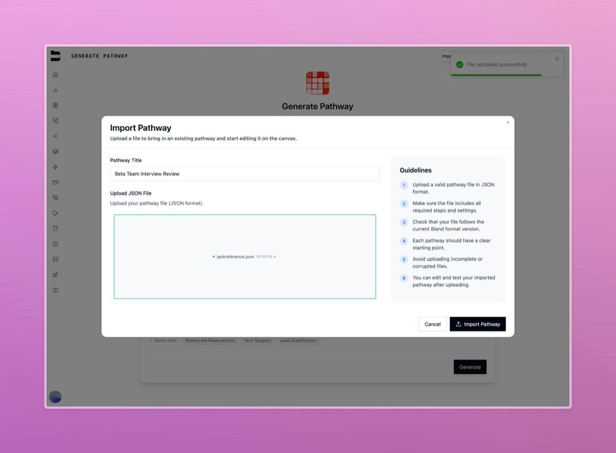 New Pathway Generation Dashboard — screenshot 2