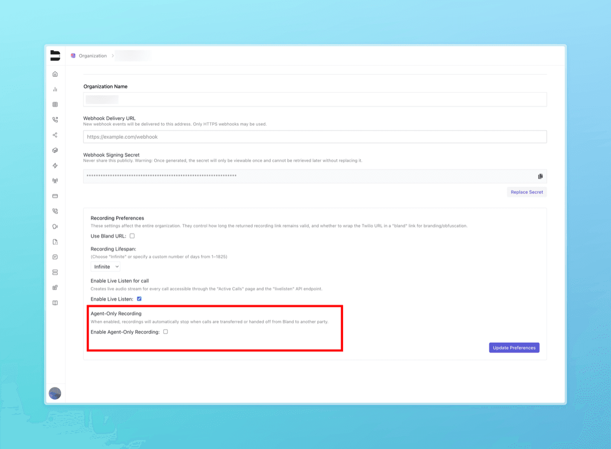 Pause/Resume Agent Speech and Transfer Recording Controls — screenshot 1